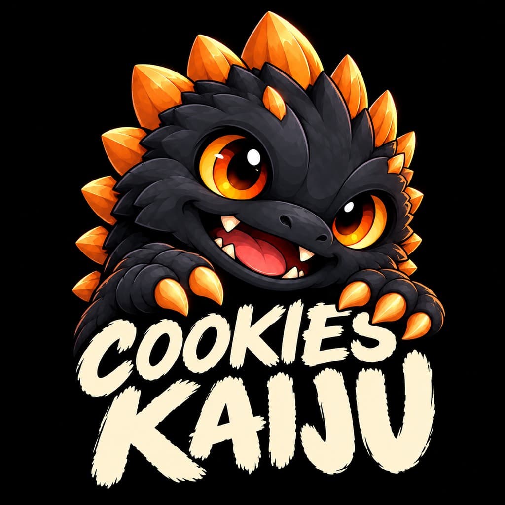 Logo da Cookies Kaiju com o mascote